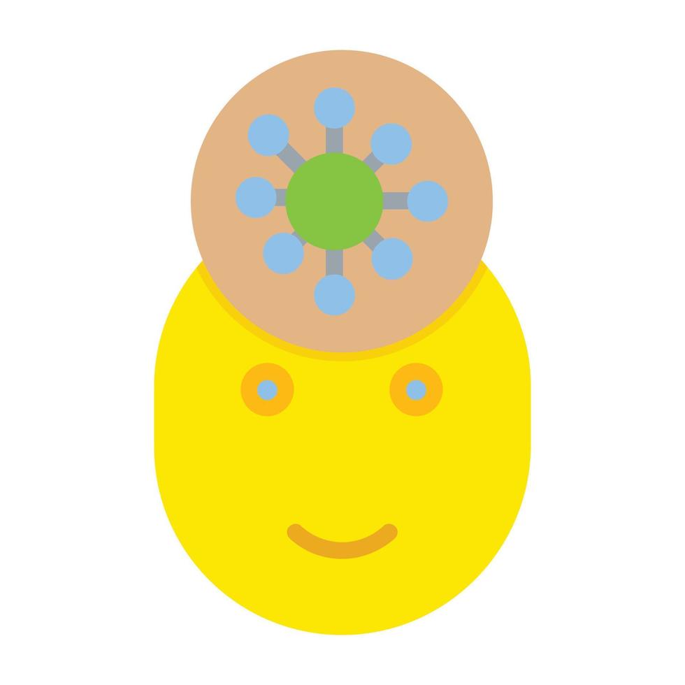 Head Flat Icon vector