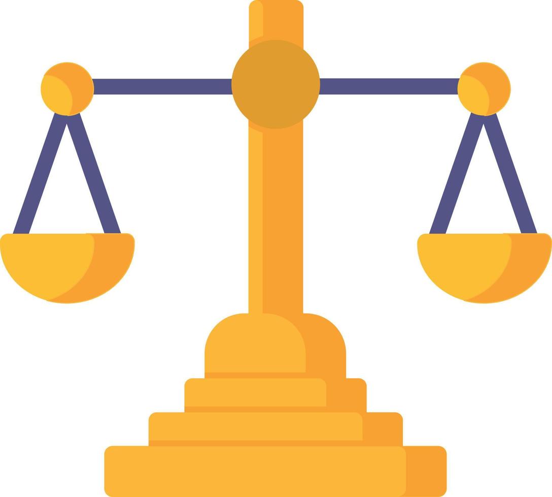 Justice Scale Flat Icon vector