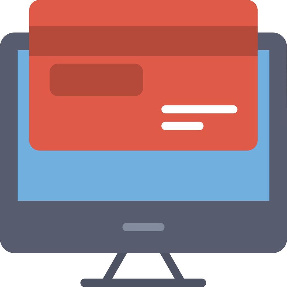 Online Payment Flat Icon vector