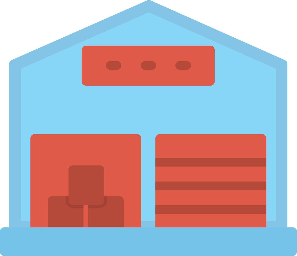 Warehouse  Flat Icon vector