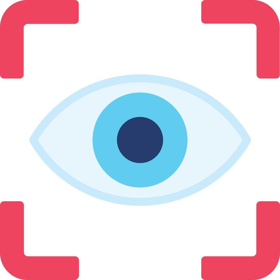 Eye Scanner Vector Flat Icon