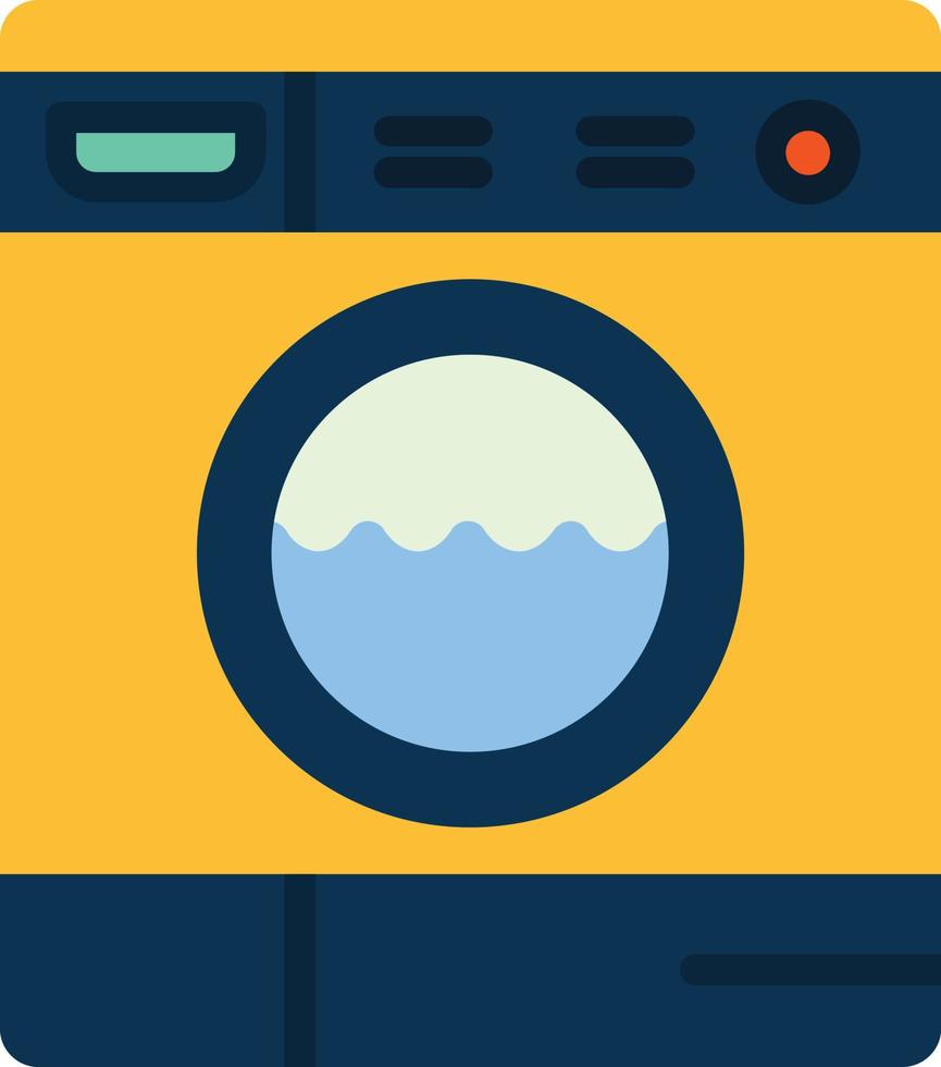 Washing Machine Flat Icon vector