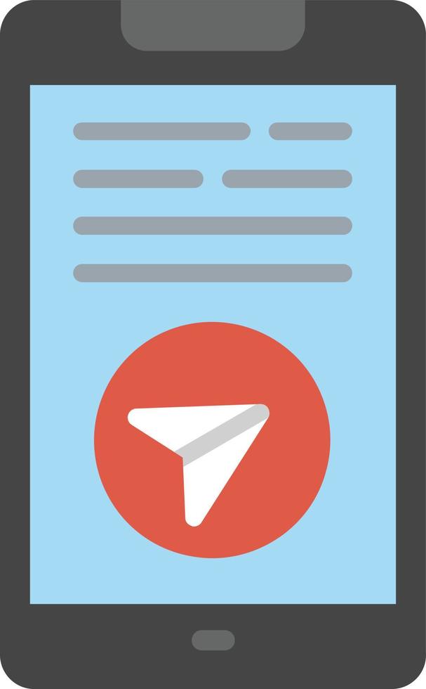 Telegram Chat Flat Icon vector