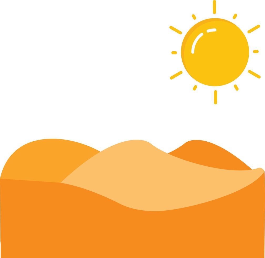 Desert Flat Icon vector