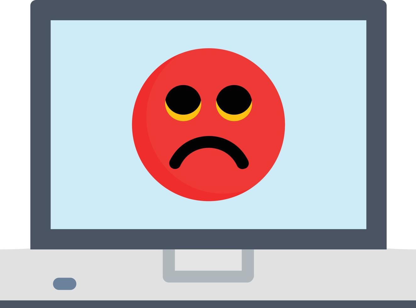 Sad Face Vector Flat Icon