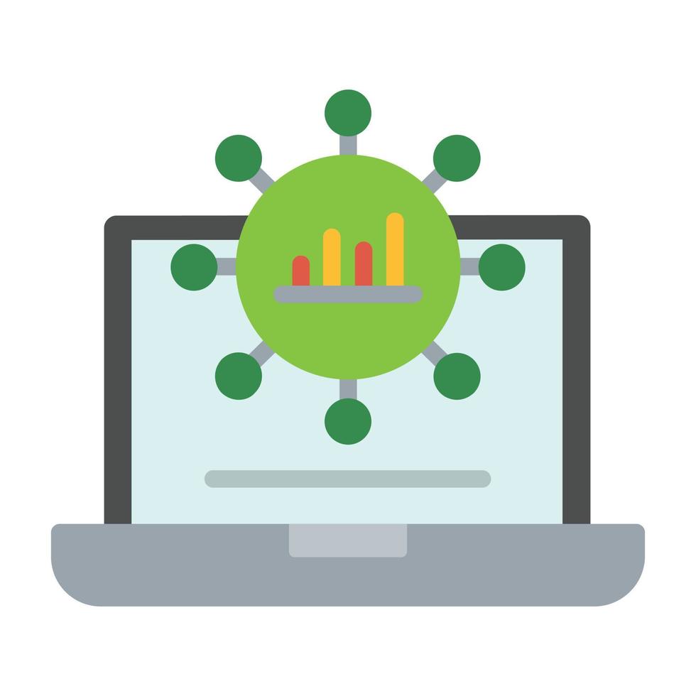 Data Flat Icon vector