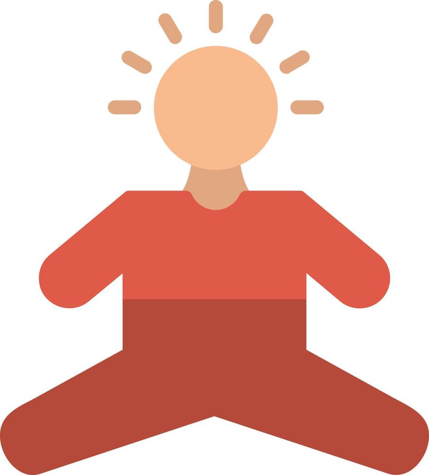 icono plano de yoga vector