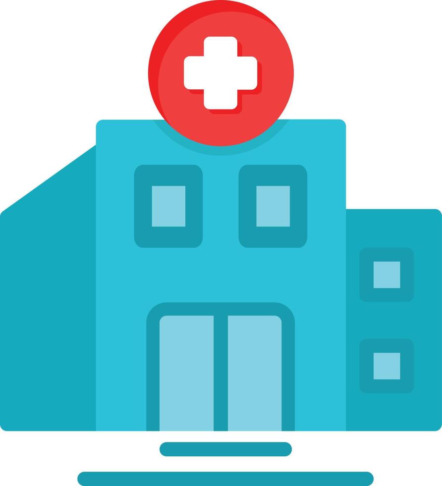 Hospital Building Flat Icon vector