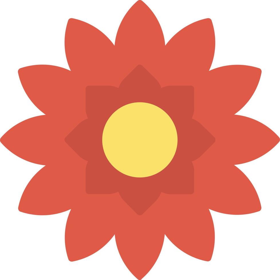 icono de flor plana vector