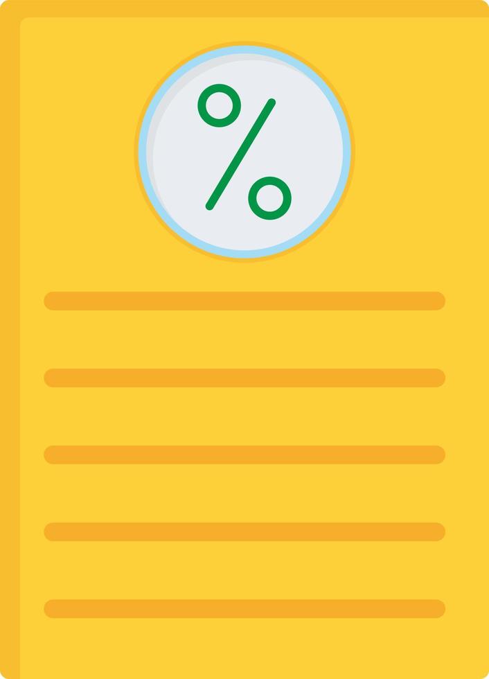 Percentage Flat Icon vector