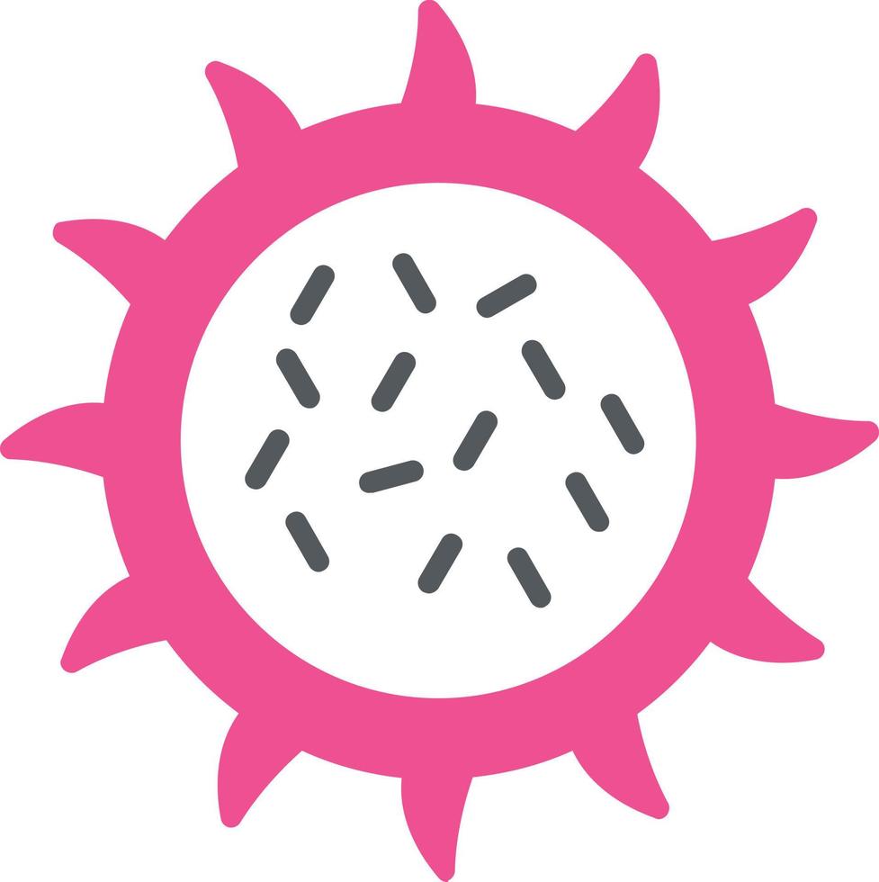 Dragon Fruit Flat Icon vector