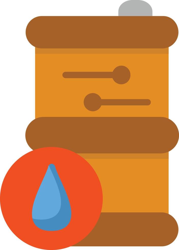 Oil Barrel Flat Icon vector