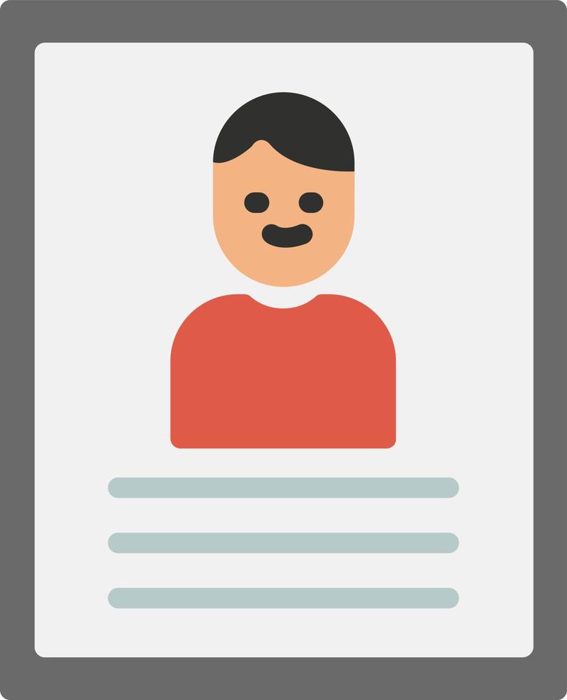 Profile Flat Icon vector