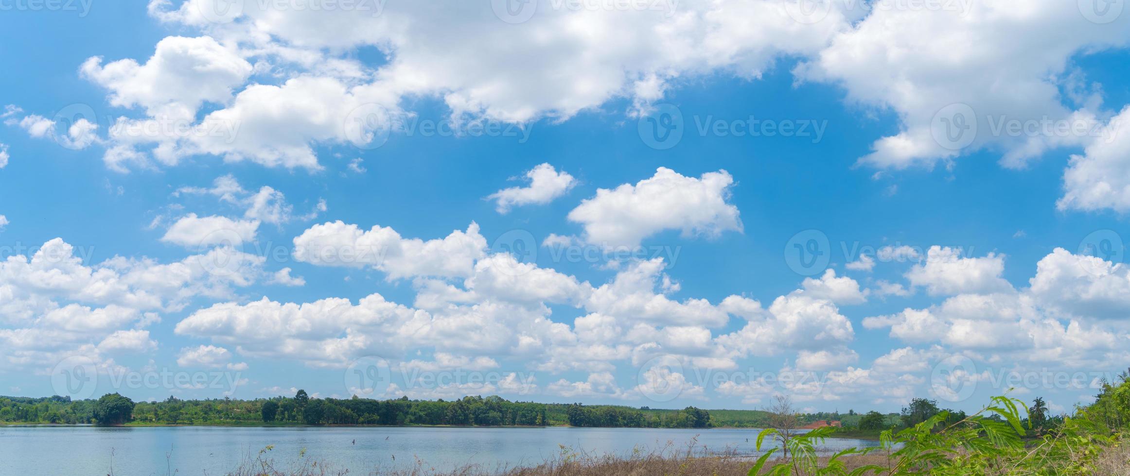Beautiful view of blue sky with clouds at sunrise. Partly cloudy.Background cloud summer. Cloud summer. Sky cloud clear with sunset. Natural sky cinematic beautiful yellow and white texture background photo