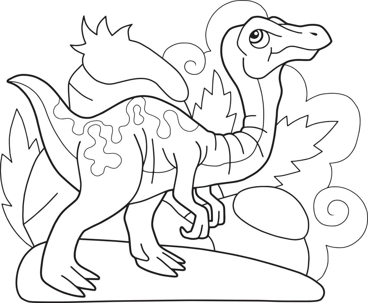 prehistoric dinosaur gallimimus vector