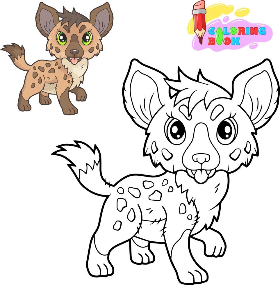 cute little hyena vector
