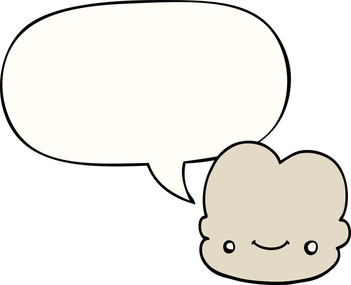 cartoon cloud and speech bubble vector
