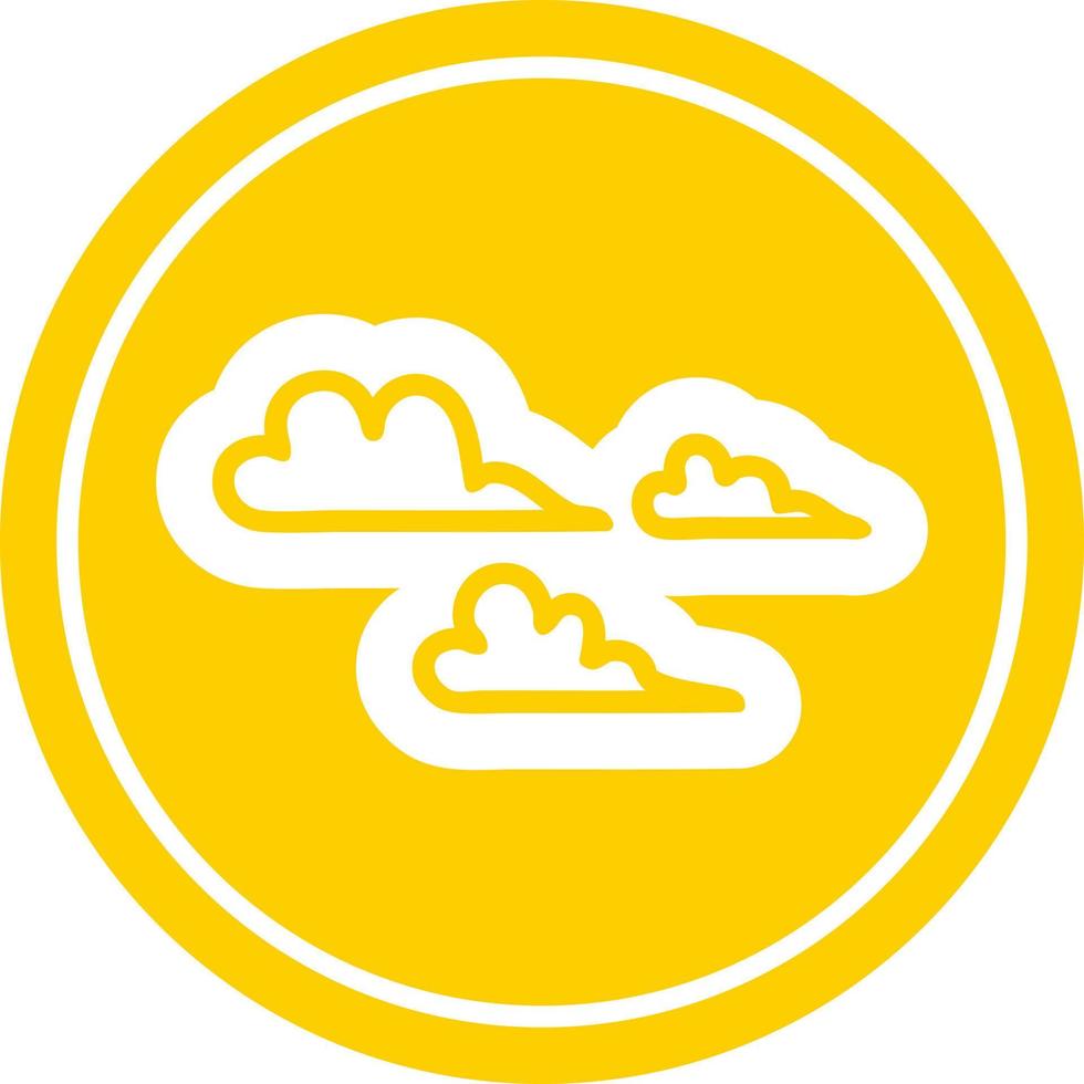 weather cloud circular icon vector