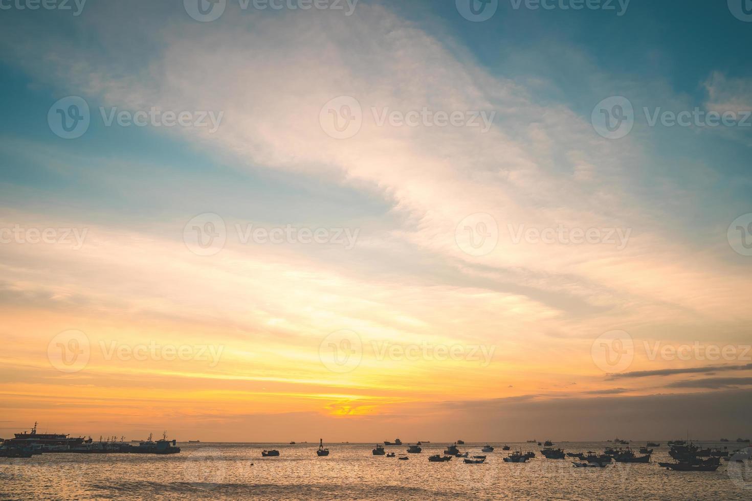 Background cloud summer. Cloud summer. Sky cloud cinematic. Natural sky beautiful and cinematic sunset texture background photo