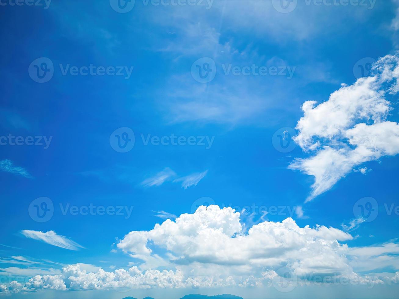 Background cloud summer. Cloud summer. Sky cloud clear. Natural sky beautiful blue and white texture background with sun rays shine photo