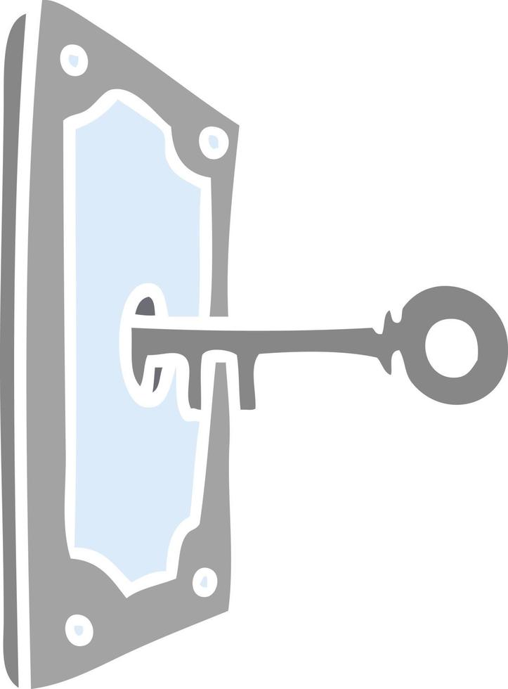 cartoon doodle of a door handle vector