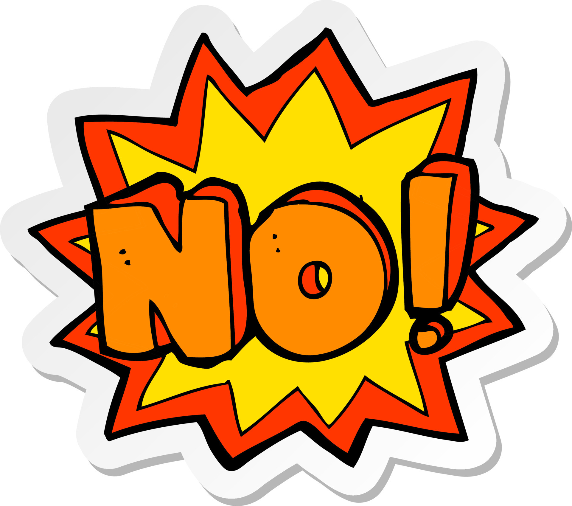 sticker of a cartoon no symbol 10039910 Vector Art at Vecteezy