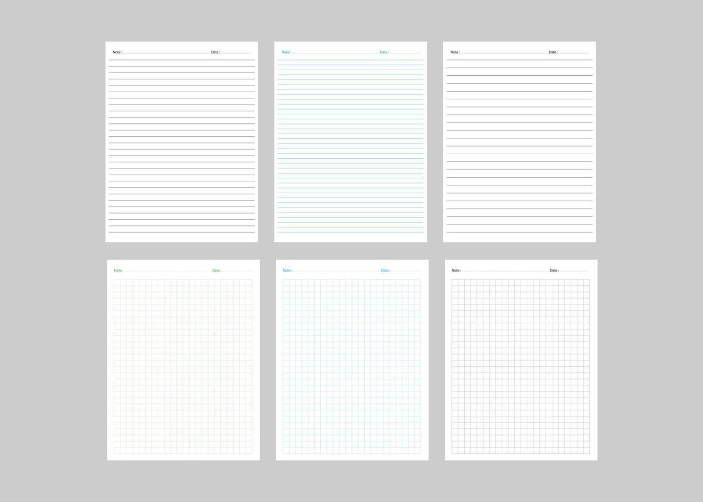 Notebook page with line paper vector