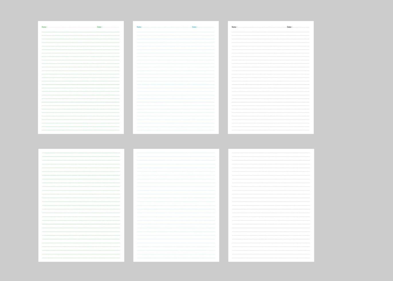 Notebook page with line paper vector