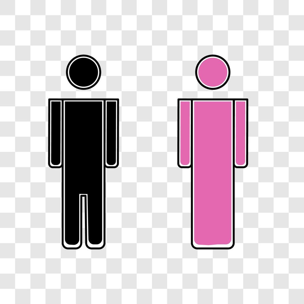 Man and woman silhouette. Vector illustration