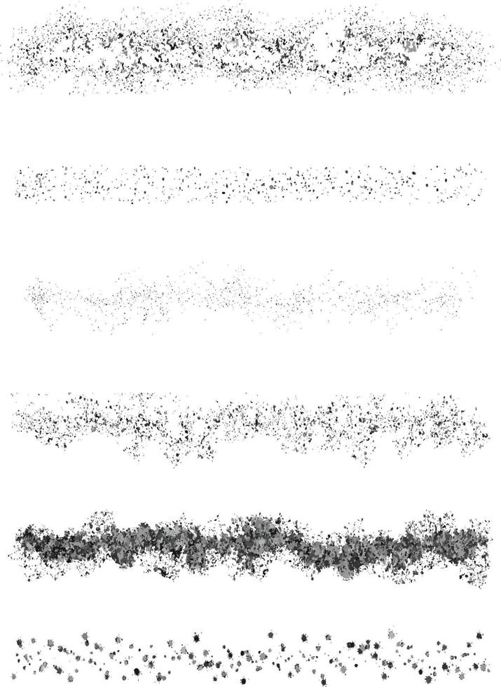 Splatter brush set vector