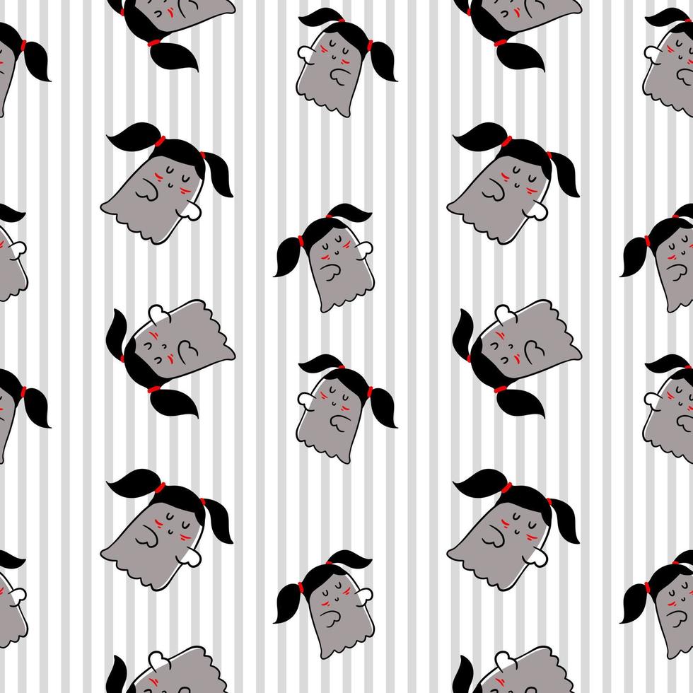 ghost seamless pattern vector