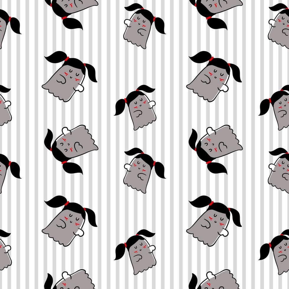 ghost seamless pattern vector