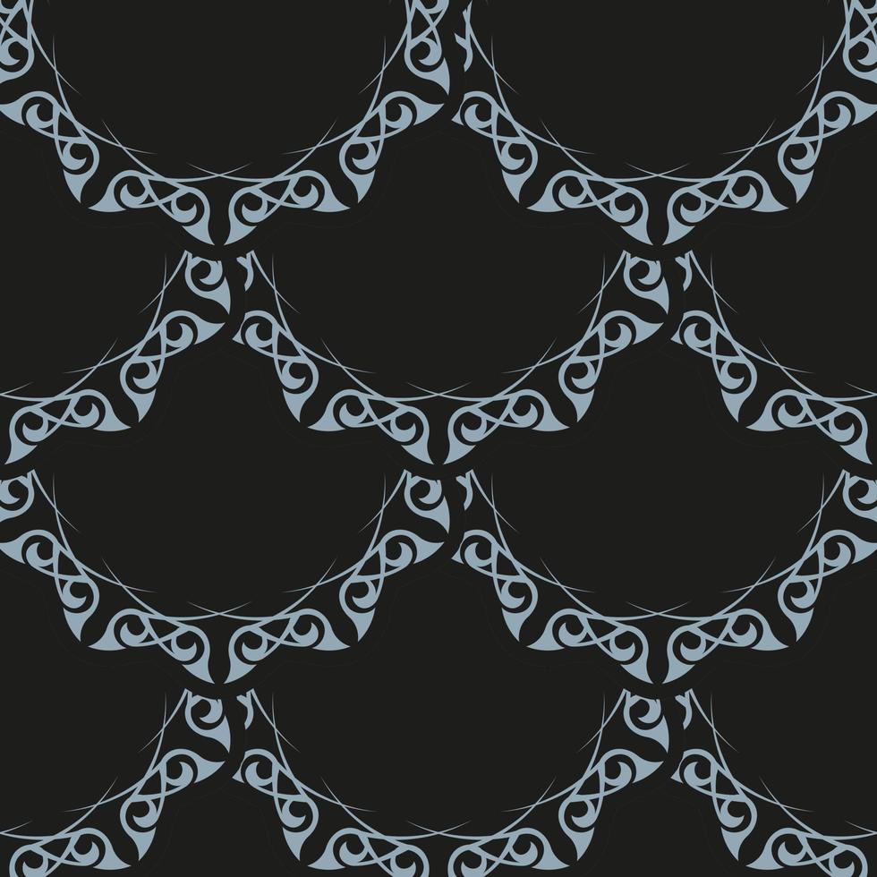 fondo de pantalla en una plantilla de estilo vintage. elemento floral indio. ornamento gráfico para papel pintado, tela, embalaje, envoltura. ornamento floral abstracto azul y negro chino. vector