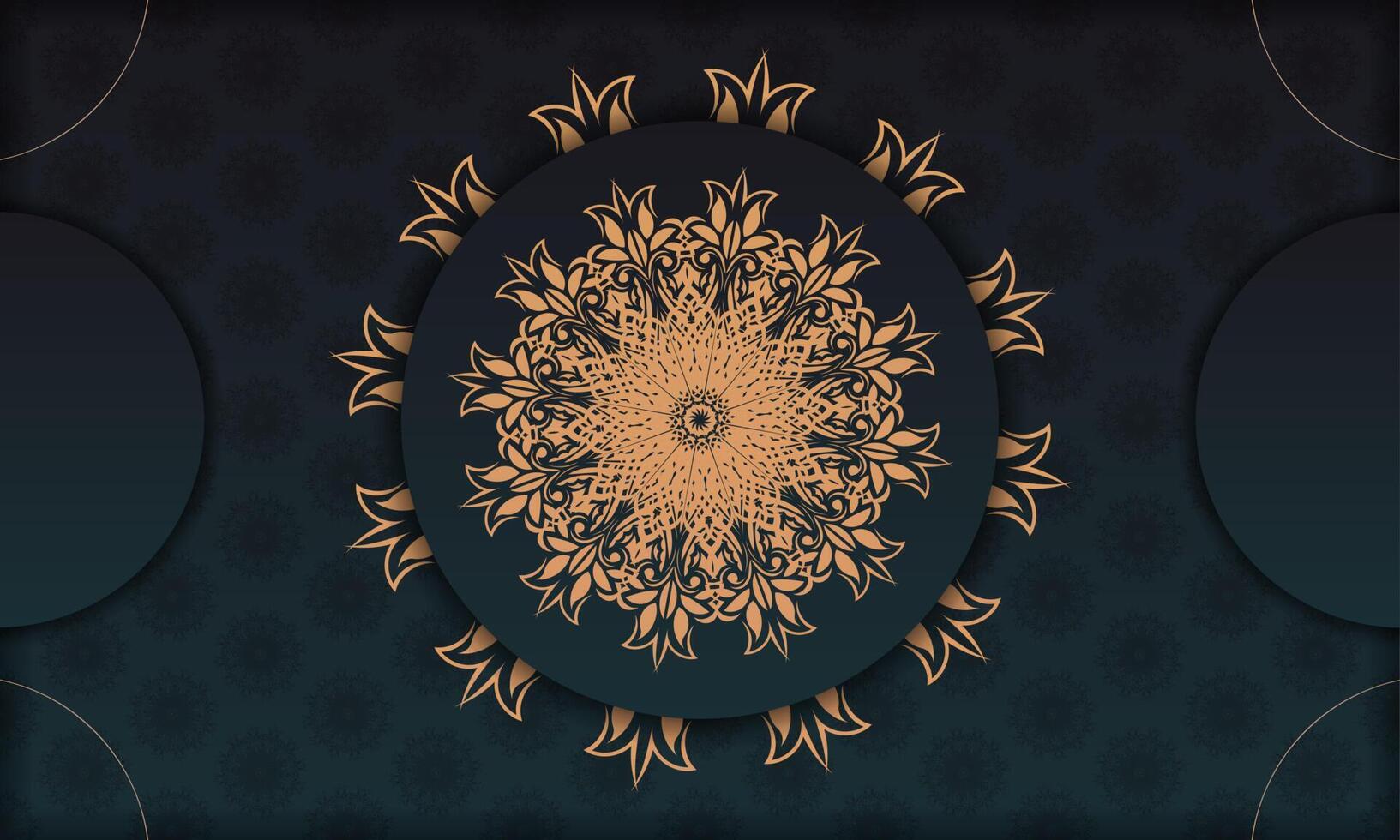 fondo de lujo verde oscuro con adorno de mandala indio. ilustración vectorial elegante y clásica vector