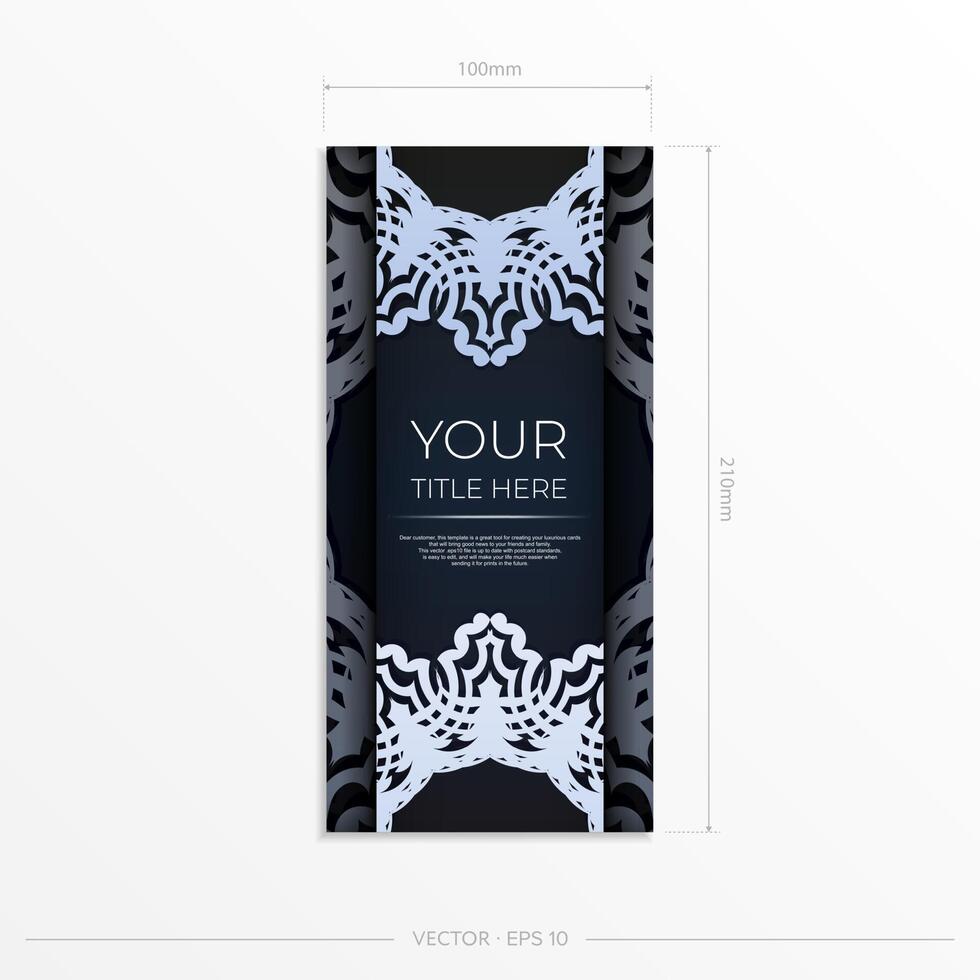 A black and white banner with a white pattern vector