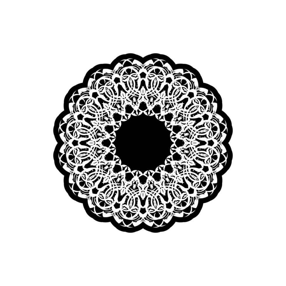 Indian mandala logo. black and white logo. Weaving design elements. Yoga logos vector. vector