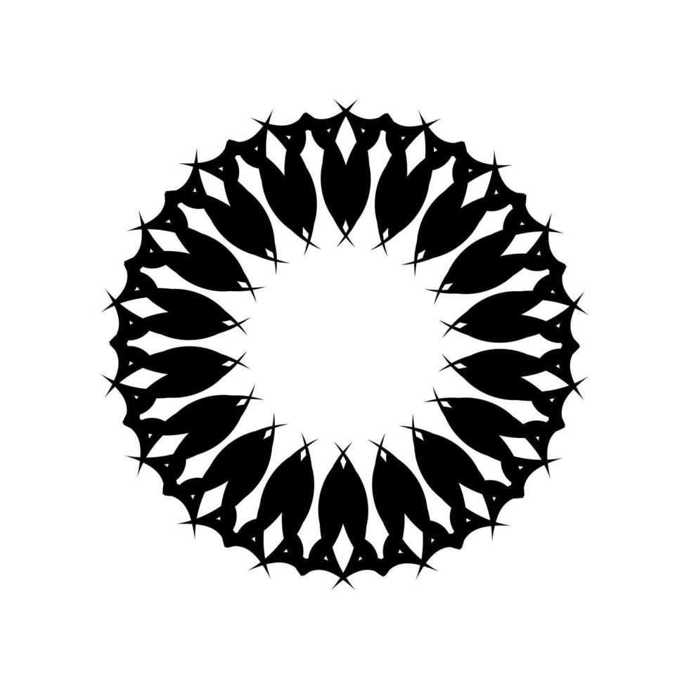 ornamento redondo blanco negro mandala vintage. vector oriental, patrones de terapia antiestrés. elementos de diseño de tejido. vector de logotipos de yoga.