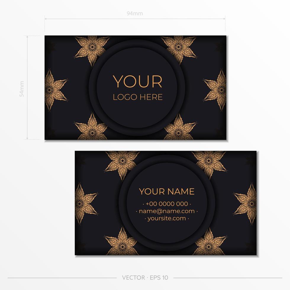 Luxury business card and vintage ornament style logo vector template. Retro elegant flourishes ornamental frames design.