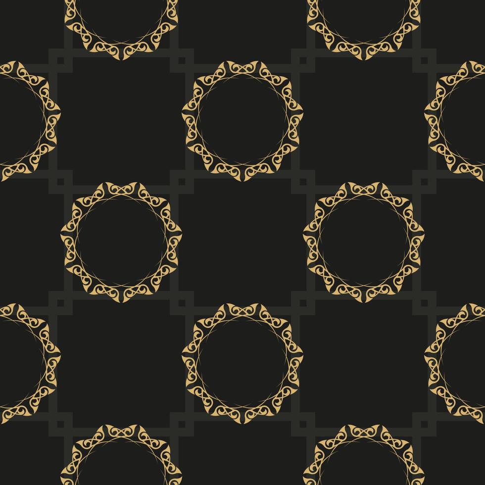 Wallpaper in a vintage style template. Indian floral element. Graphic ornament for wallpaper, fabric, packaging, wrapping. Chinese black and yellow abstract floral ornament. vector