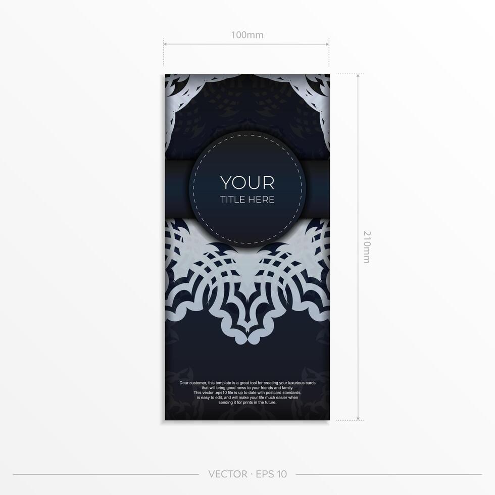 A black and white banner with an ornate design vector