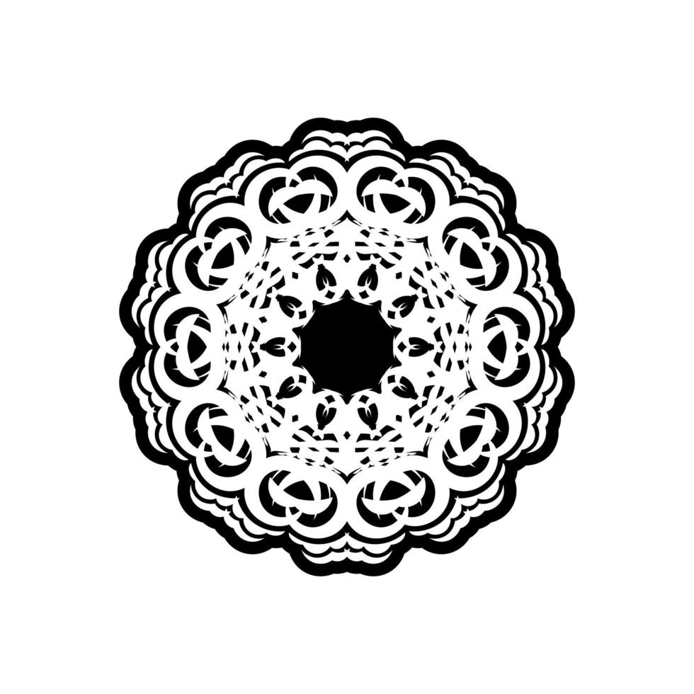 Vintage mandala logo round ornament. Vector illustration.