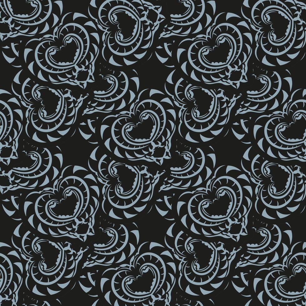 A black and blue paisley pattern vector
