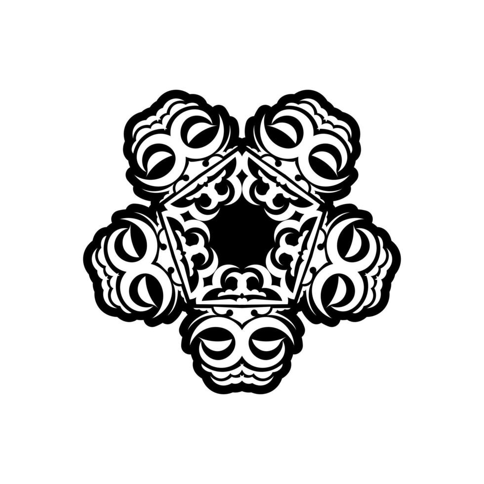 Indian mandala logo. Circular ornament. Isolated on a white background. Vector illustration.