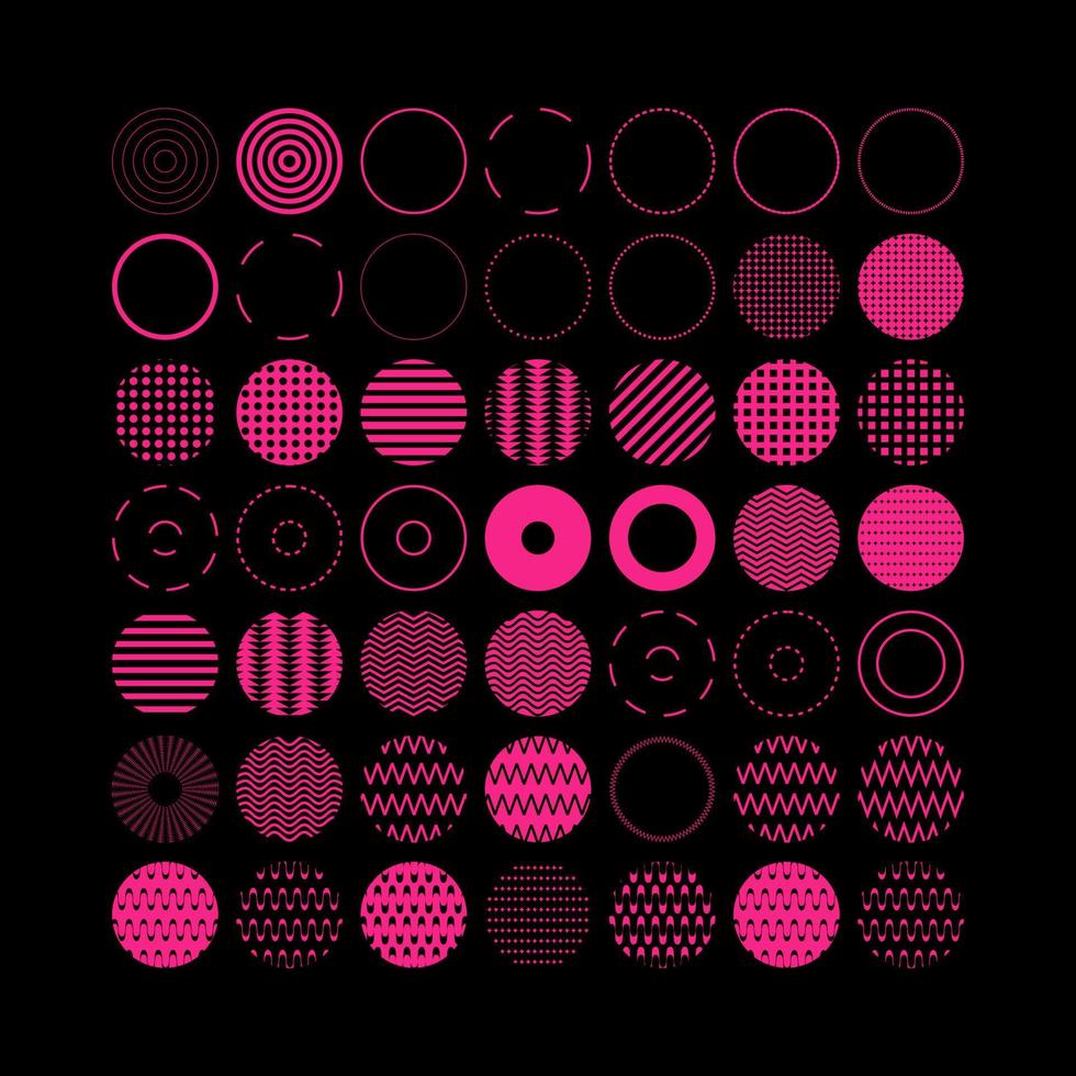 Set of Circle Element  Memphis vector