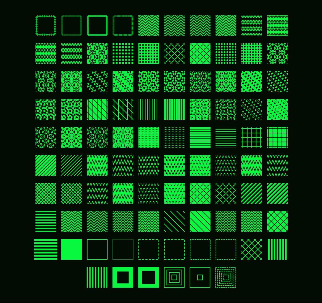 set of Square Memphis Element vector