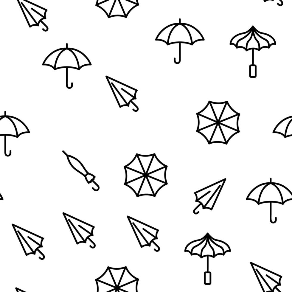 Umbrella Rain Protect Vector Seamless Pattern