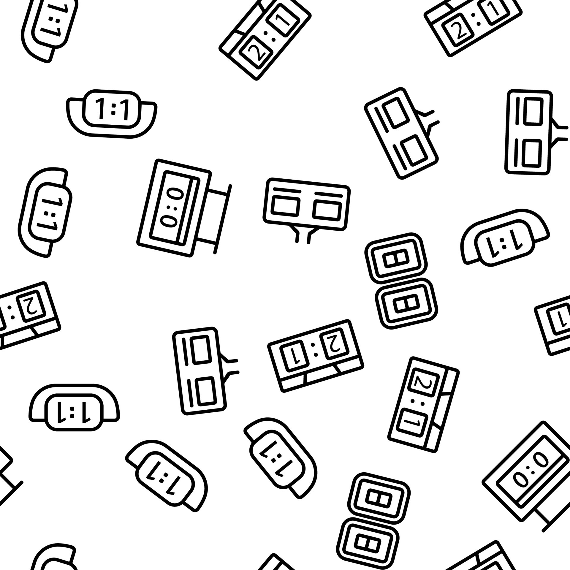 Scoreboard Game Tool Vector Seamless Pattern 10042402 Vector Art at
