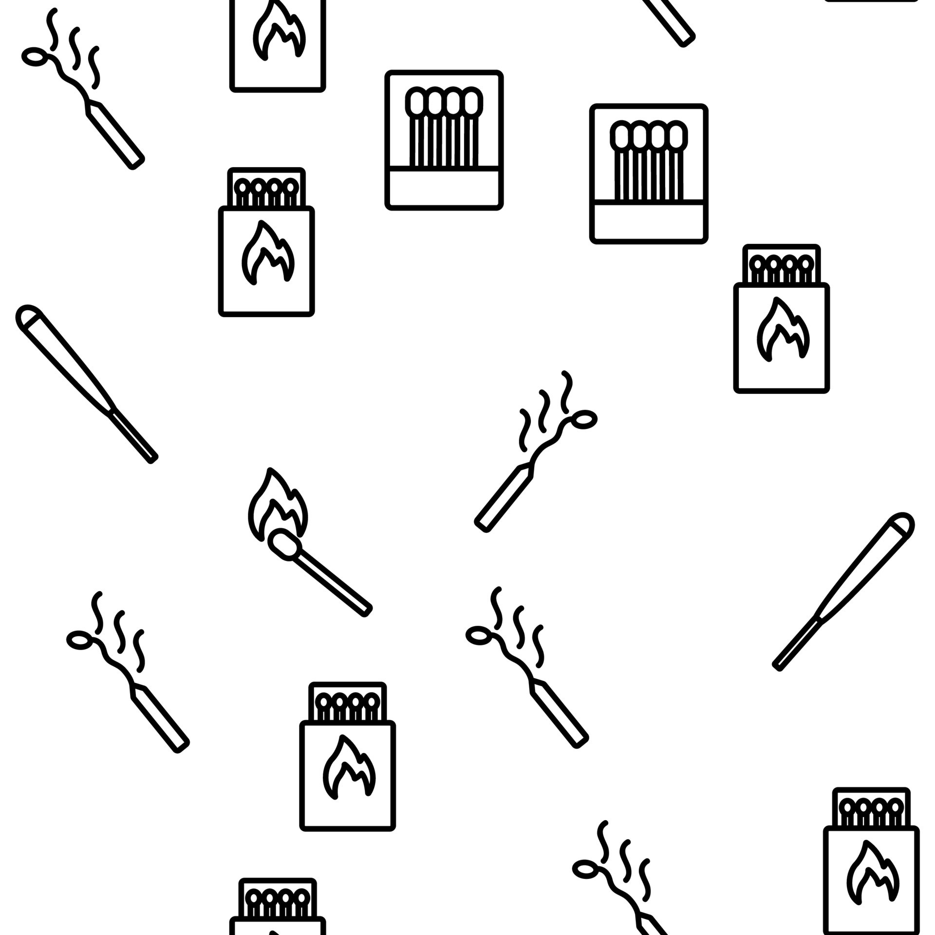 Match Burning Fire Vector Seamless Pattern 10042428 Vector Art at Vecteezy