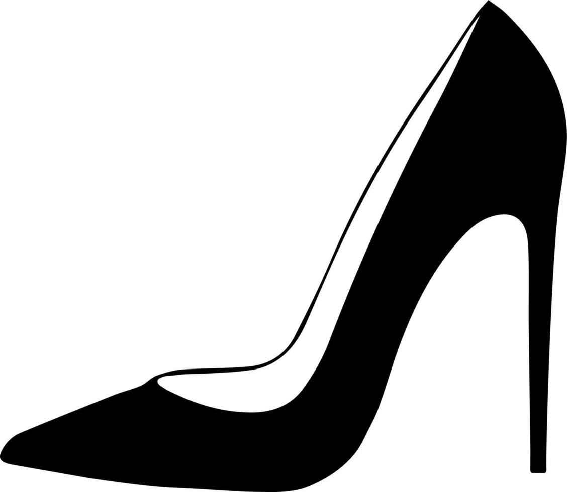 icono de tacón de zapato de mujer vector