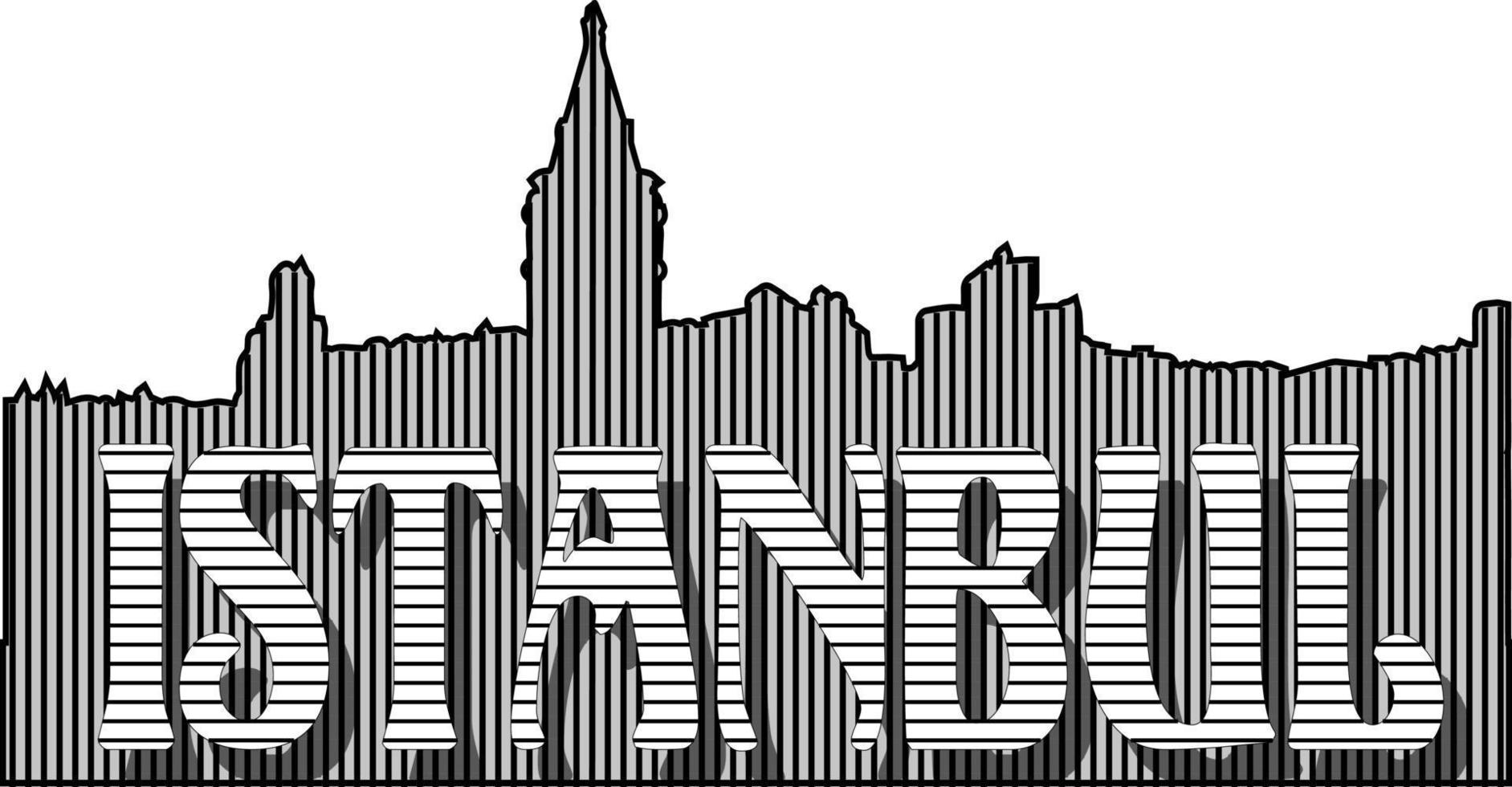 Istanbul city view logo vector